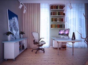 White-home-study-room