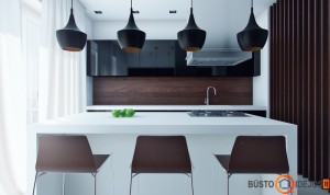 Minimalistinis interjeras siauroje erdvėje